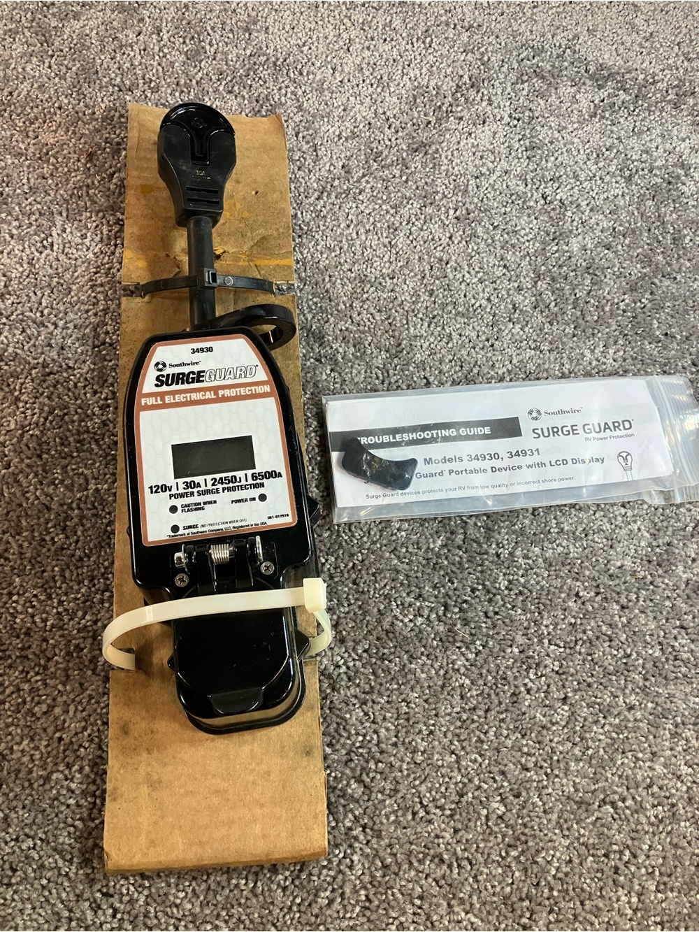 Southwire Model:34930 Surge Guard 30A RV Portable Surge Protector w/ LCD Display